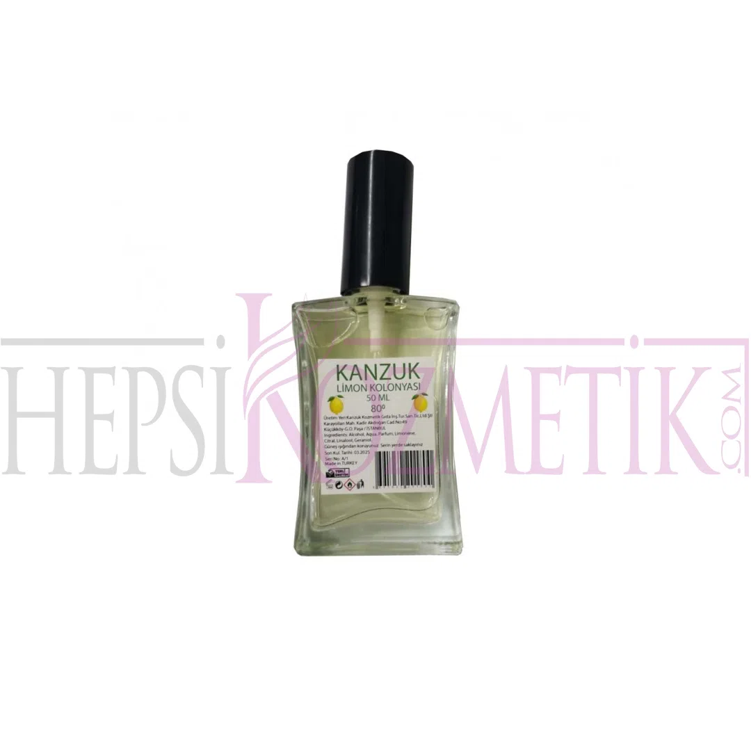 Kanzuk Kolonya Cam Şişe 80' 50 Ml