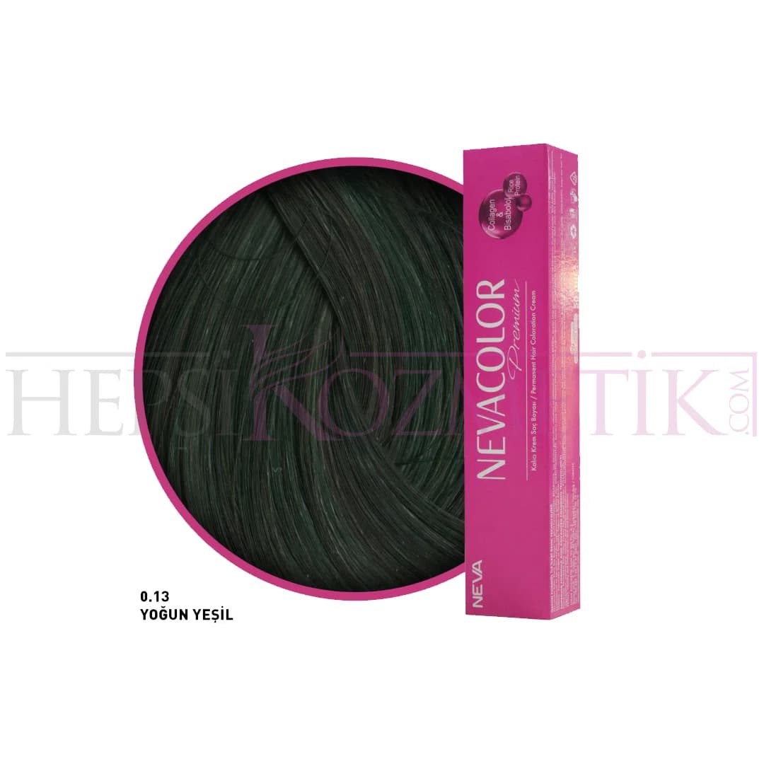 Nevacolor Premium Saç Boyası.Mix 0.13 Yoğun Yeşil 50 Ml