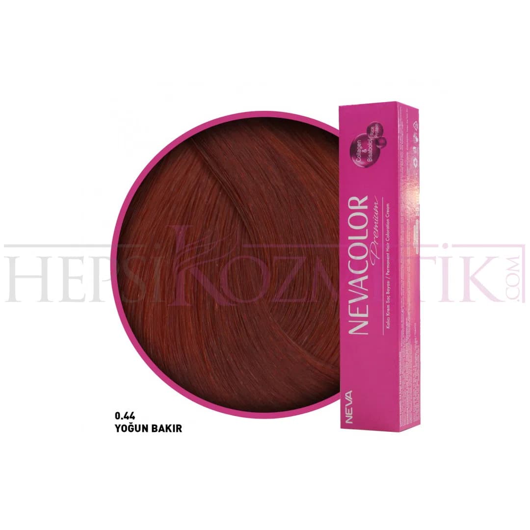 Nevacolor Premium Saç Boyası.Mix 0.44 Yoğun Bakır 50 Ml