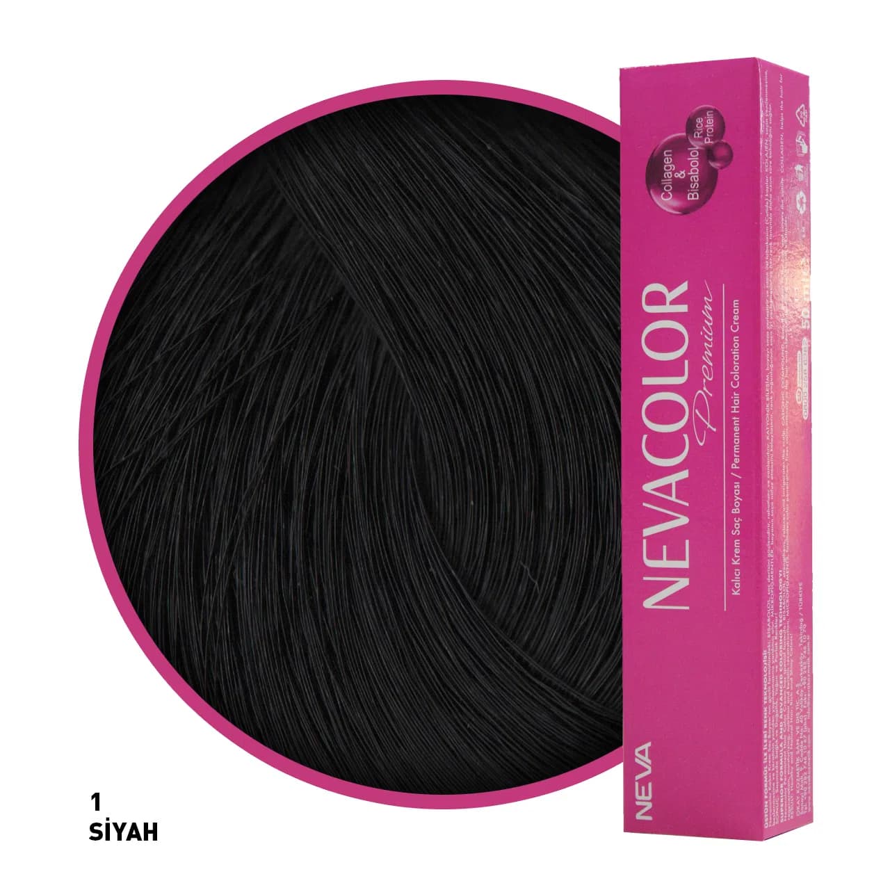 Nevacolor Premium Saç Boyası 1 Siyah 50 Ml
