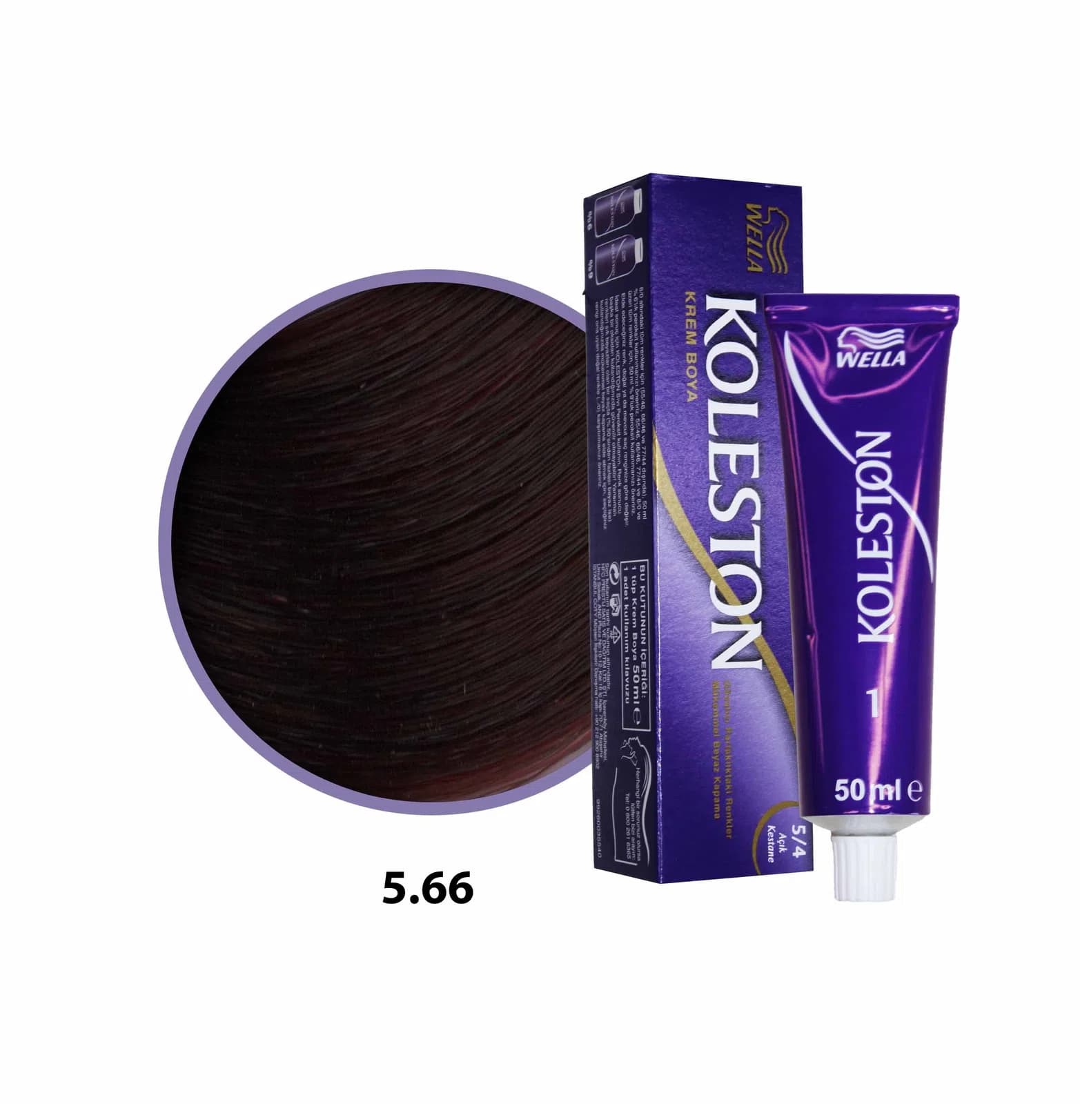 Koleston Saç Boyası 5.66 Şarap Kızılı 50 Ml