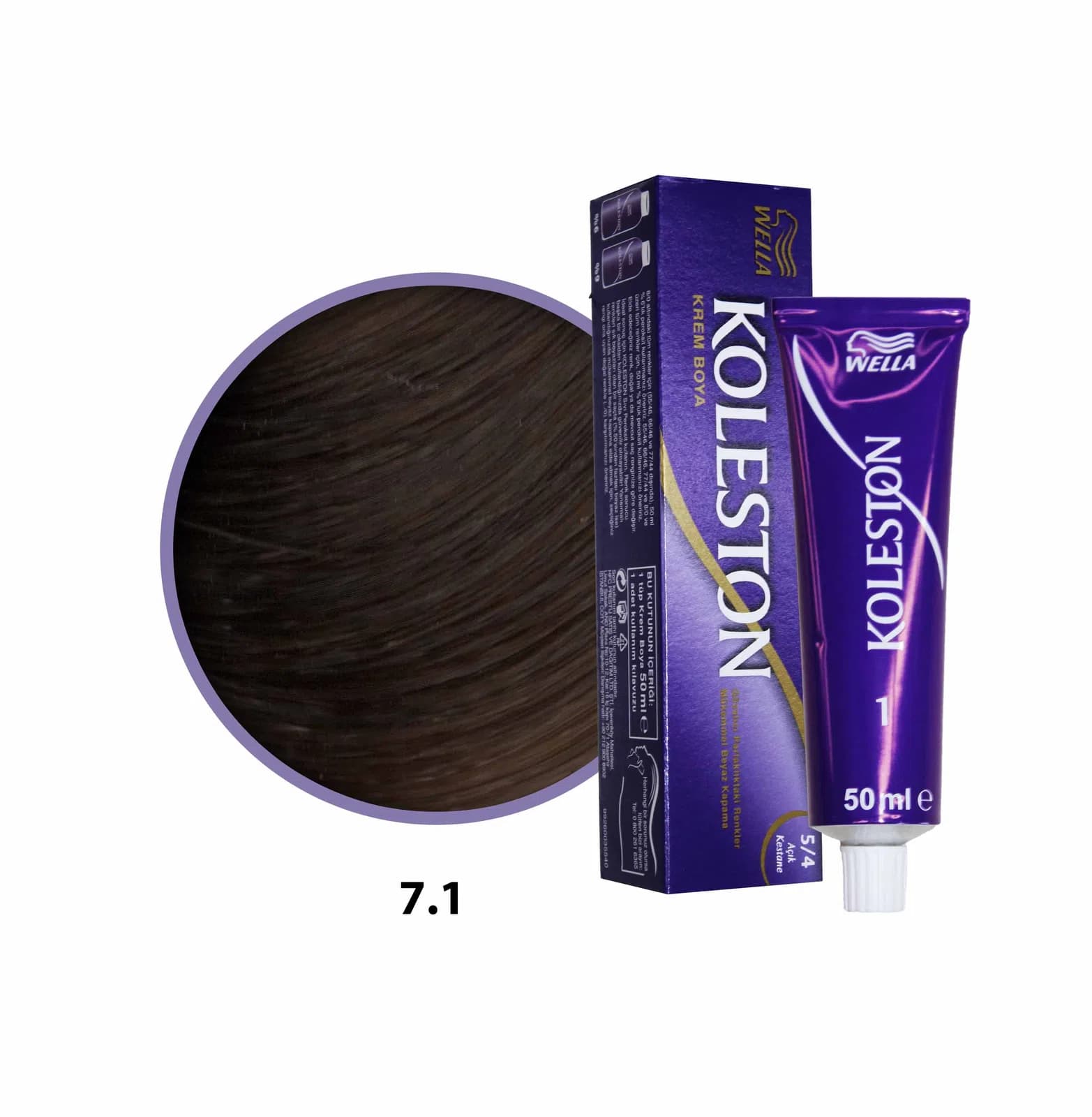 Koleston Saç Boyası 7.1 Küllü Kumral 50 Ml