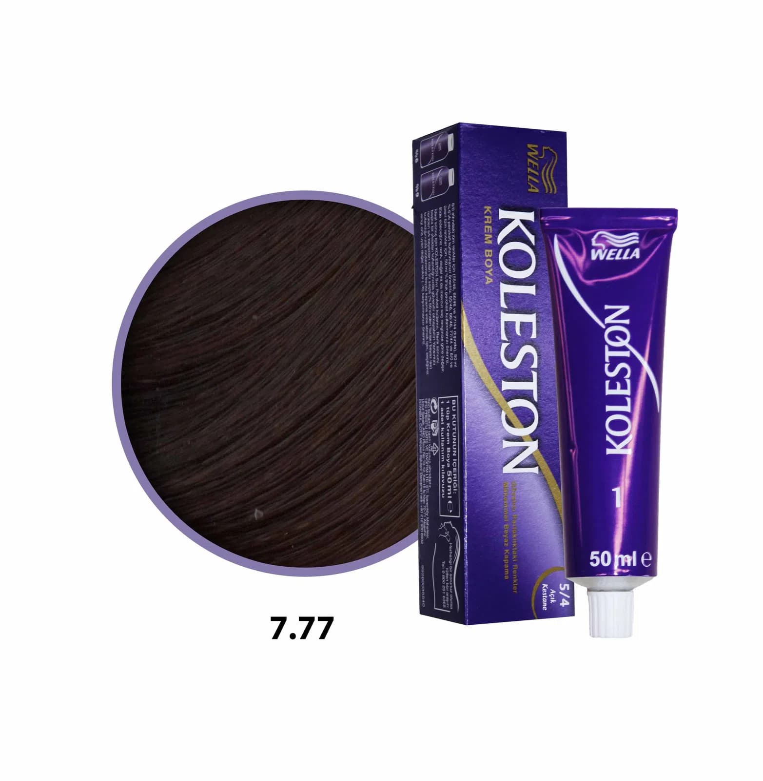 Koleston Saç Boyası 7.77 Işıltılı Kahve 50 Ml