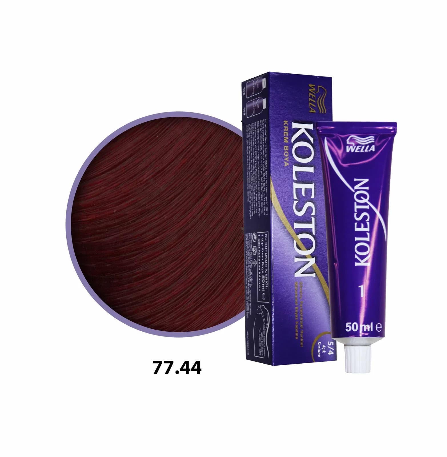 Koleston Saç Boyası 77.44 Kor Ateş Kızılı 50 Ml