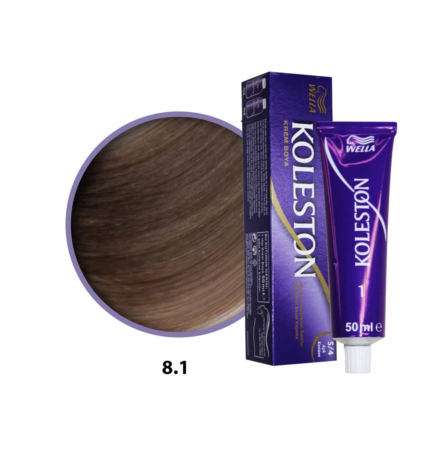 Koleston Saç Boyası 8.1 Açık Küllü Kumral 50 Ml