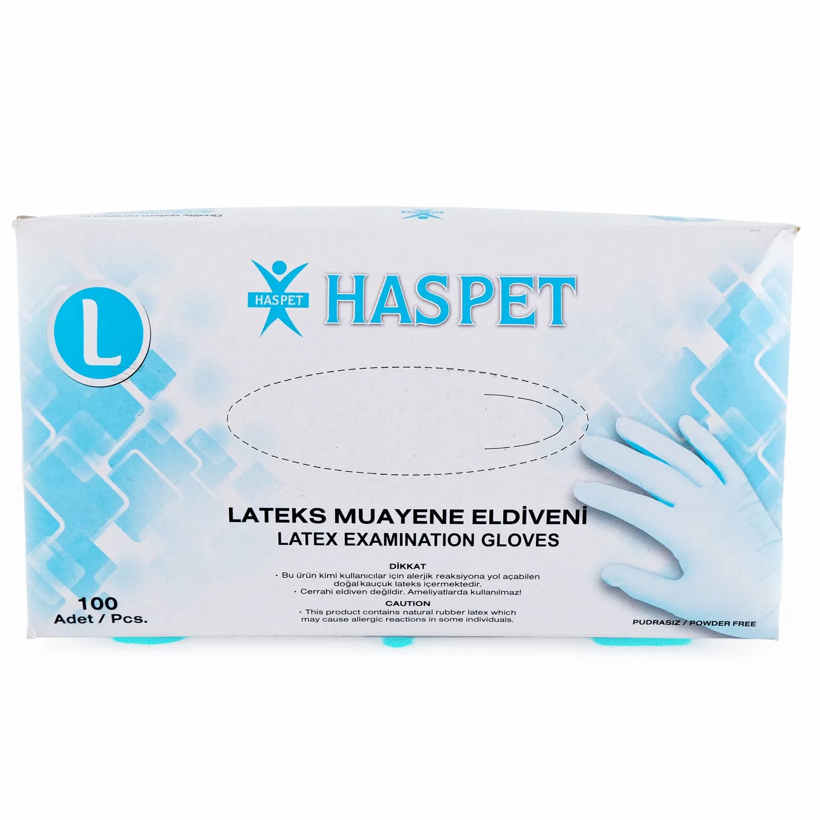 Latex Eldiven PudraSIZ Haspet L 100 Adet