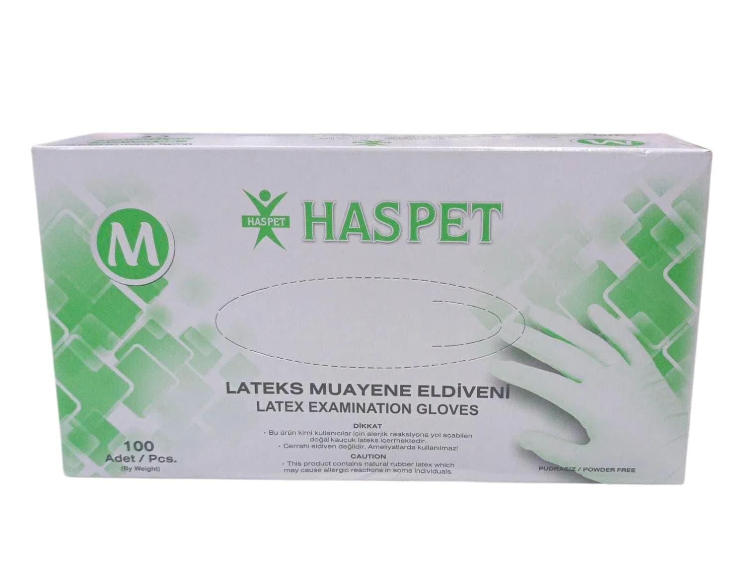 Latex Eldiven PudraSIZ Haspet M 100 Adet