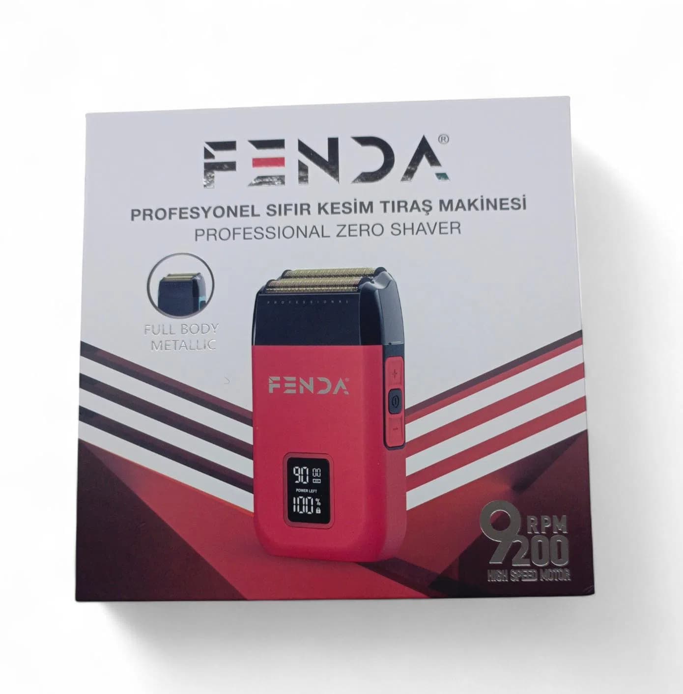 Fenda Şarjlı Sakal Elekli Makina Zero Kırmızı